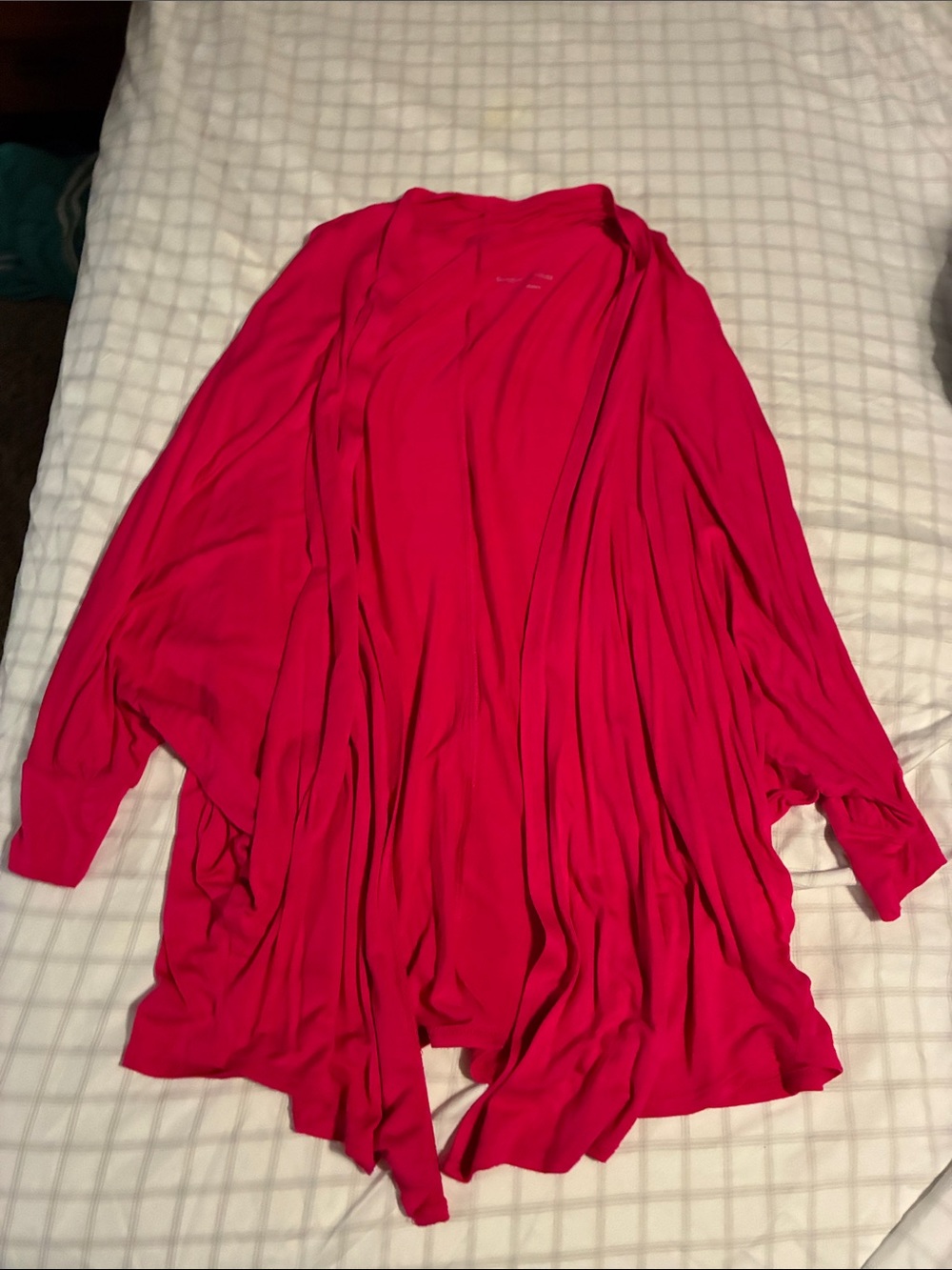 Bright Pink Women's Open Front Cardigan Sweater